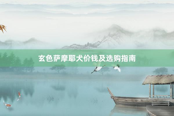 玄色萨摩耶犬价钱及选购指南